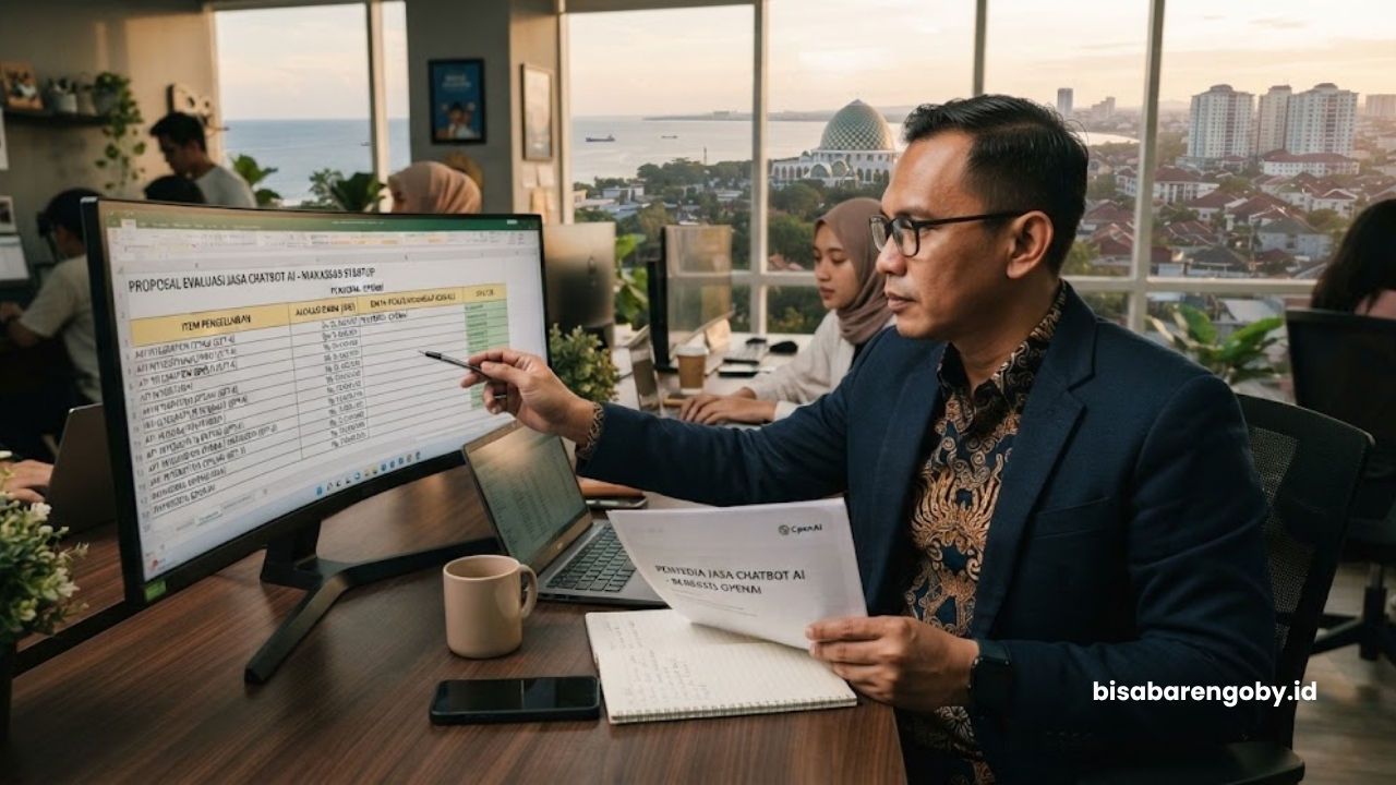 Chief Technology Officer (CTO) meninjau alokasi dana saat mengevaluasi proposal jasa Chatbot AI untuk startup di Makassar berbasis OpenAI