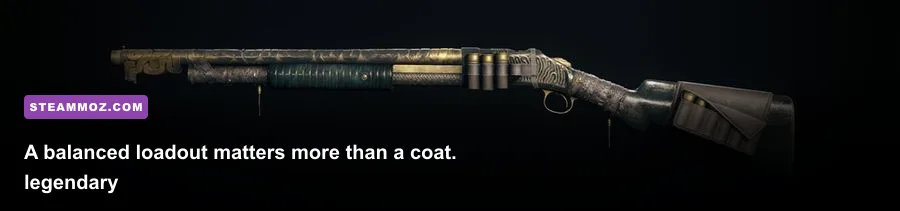Hunt Showdown 1896 hunter carrying a long-range rifle and shotgun loadout