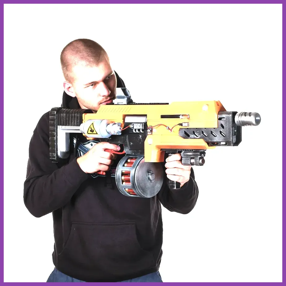 Firing the Breaker Incendiary shotgun into a dense pack of Terminid Hunters